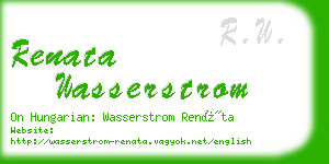 renata wasserstrom business card